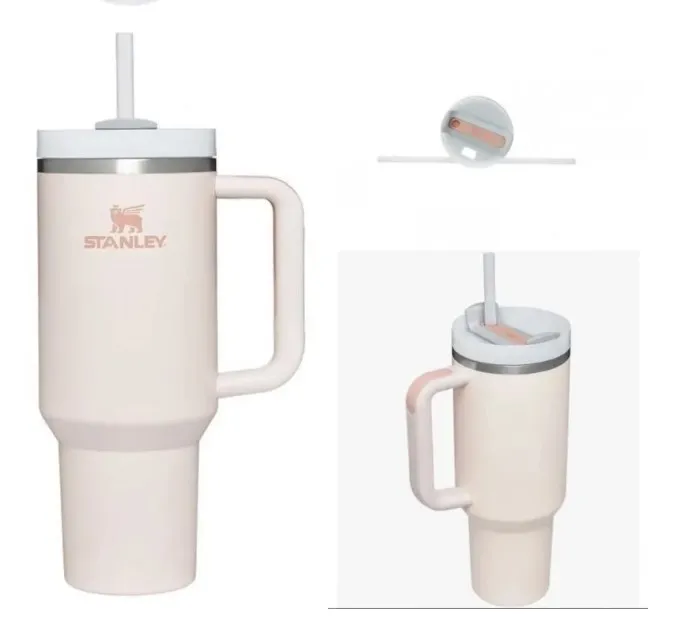 Rose Quartz Stanley Quencher H2.0 40 Uncji Kubki Kubki Z Uchwytem Izolowane Kubki Samochodowe Logo Na Pokrywkach Logo Tego Samego Koloru Z Kubkami Kolor Kubek Do Kawy Ze Stali Nierdzewnej Od &Price;| DHgate