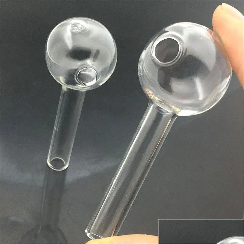 Tuyaux De Fumer 70Mm Clair Pyrex Tuyau De Brûleur À Huile Tube En Verre Épais 30Mm Od Ball Pour Eau Bongs Rig Narguilé Bubbler Outil Drop Delivery H Dhmyp