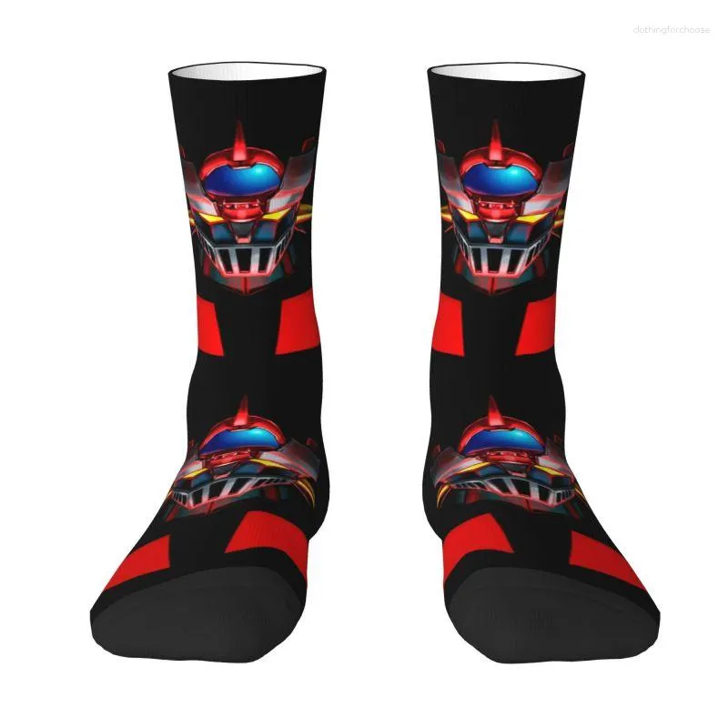 Men's Socks Cool Mazinger Z Mad Robot Dress Unisex Warm Comfortable 3D Print Grendizer Anime Manga Crew