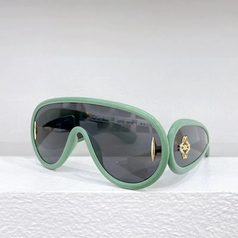 Дизайнерские крутые солнцезащитные очки l W40108i Очки для мужчин и женщин Новые солнцезащитные очки в форме крыльев с цельными линзами с защитой от УФ4002xln