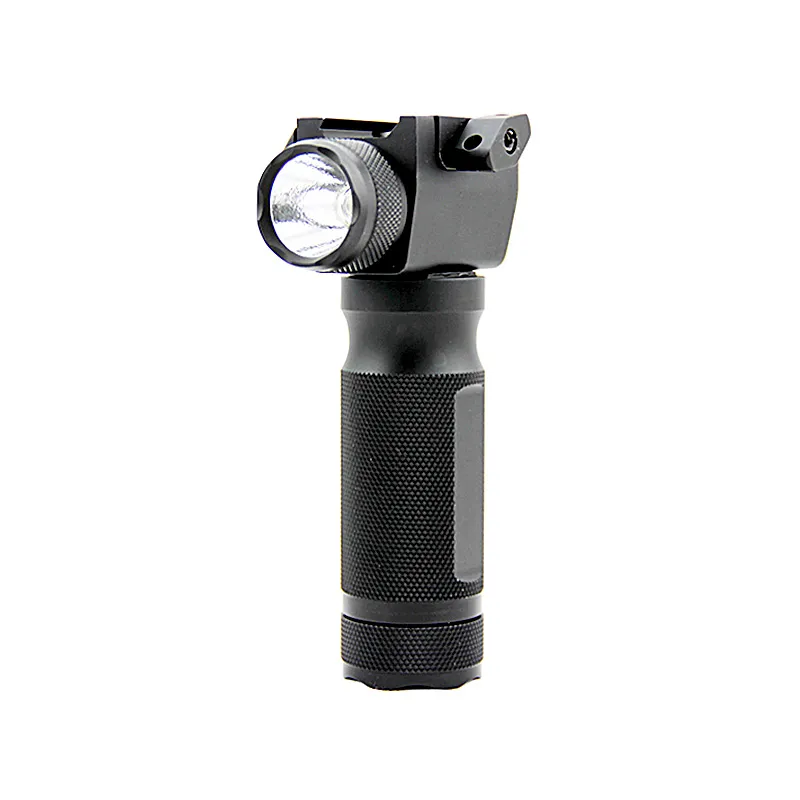 Lampe de poche tactique LED lumière d'arme de chasse avec poignée de fusil en aluminium Laser rouge intégrée monture Picatinny détachable rapide