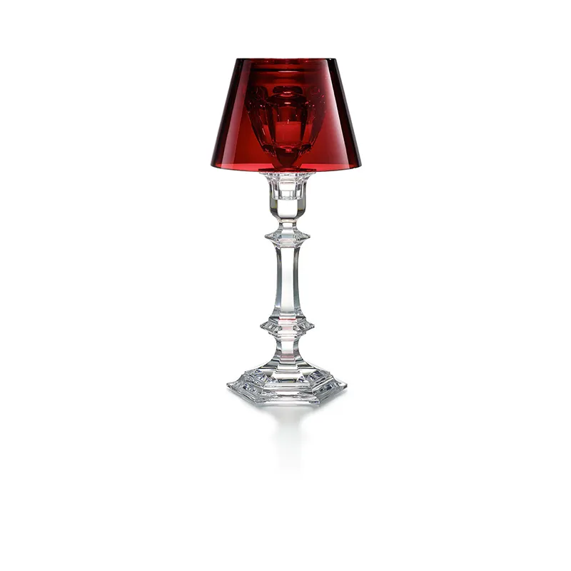 Luxurious Crystal Red Glass Candle Holder For Home Luxurious Crystal Red Glass Candle Holder For Home
