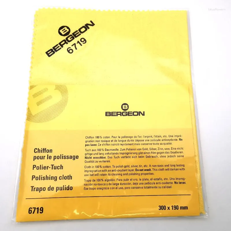 Watch Repair Kits Original Bergeon 6719 Cotton Polishing Cloth For Gold Silver Jewelry Steel Removing Slight Scratch Tools