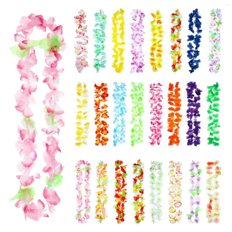 Dekorative Blumen 50 Stück Halsband Halskette für Menations Männer Party Kranz künstliche Girlande Cheerleader Requisiten Set Bühne