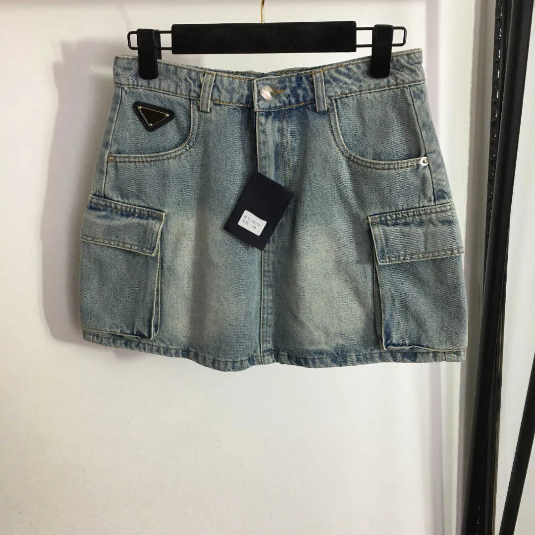 abiti firmati donna abiti in denim di alta qualità Vestito da ragazza sexy Taglia S-L Decorazione tasca laterale Gonna di jeans # Prodotto multiplo