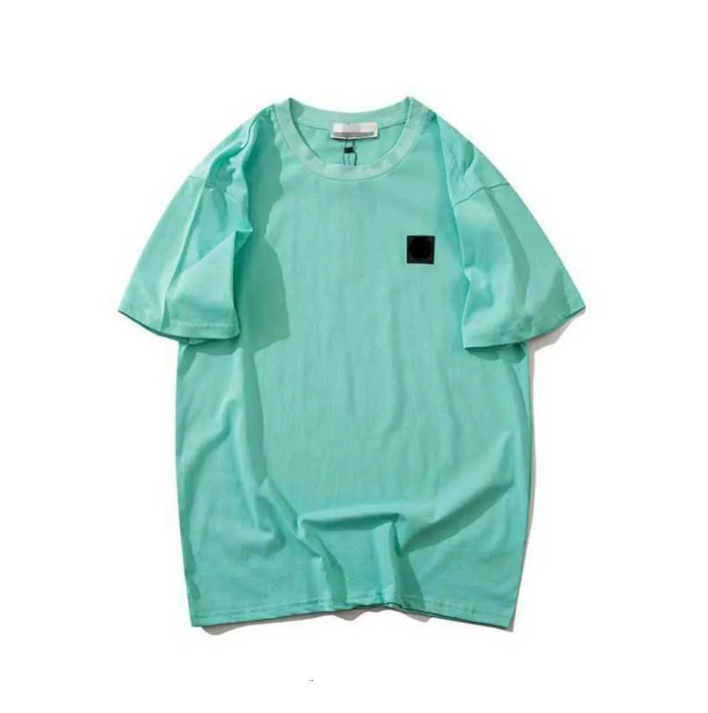 Diseñador Calidad superior Camiseta de piedra Ropa de hombre de verano Transpirable Carta suelta Amantes de la impresión Street Varsity Camiseta de algodón Diseño de flujo de marea 63ess