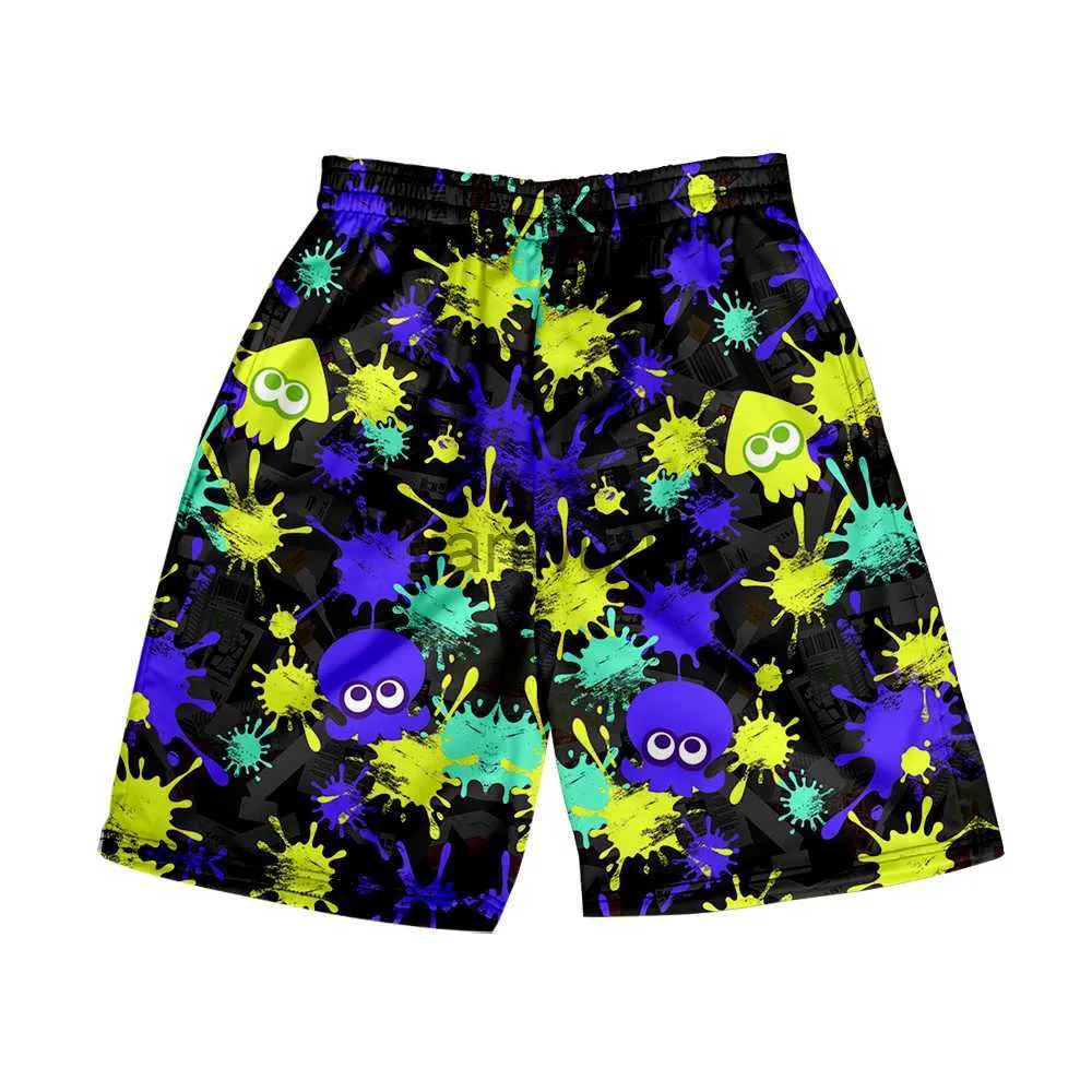 Mannen Badmode Creatieve Splatoon 3 Merch Korte Vrouwen Mannen Elastische Taille Streetwear Shorts Kawaii Jongen meisjes Strand Shorts Nieuwe Game Splatoon3 broek J230707