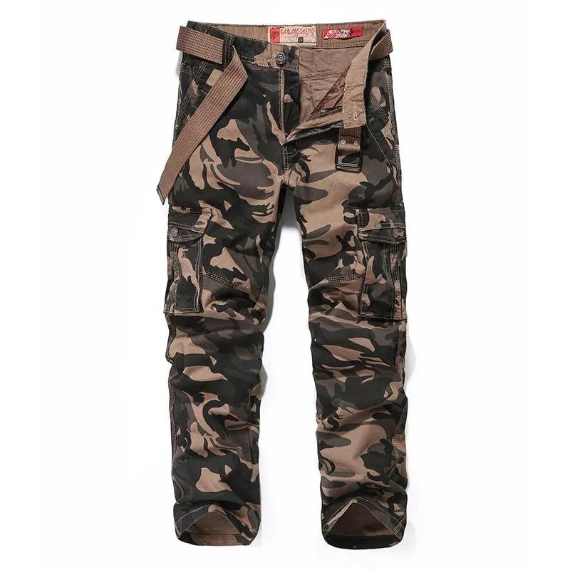 Dress Men's Casual Pants Outdoor Loose Casual Pants Multipocket Camouflage Trousers Loose Oversized Cargo Pants