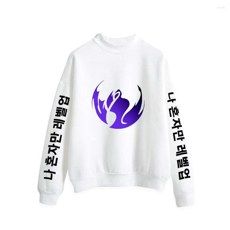 Felpe con cappuccio da donna 2023 Tuta da livellamento solista Felpa a collo alto unisex Donna Uomo Capispalla Harajuku Streetwear Coreano Manga Abbigliamento casual