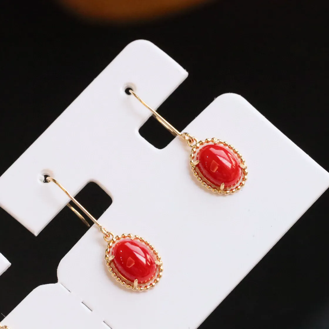 Diamondbox Oval Earrings With 1.75CT Red Ruby Pendant Tanishq In 