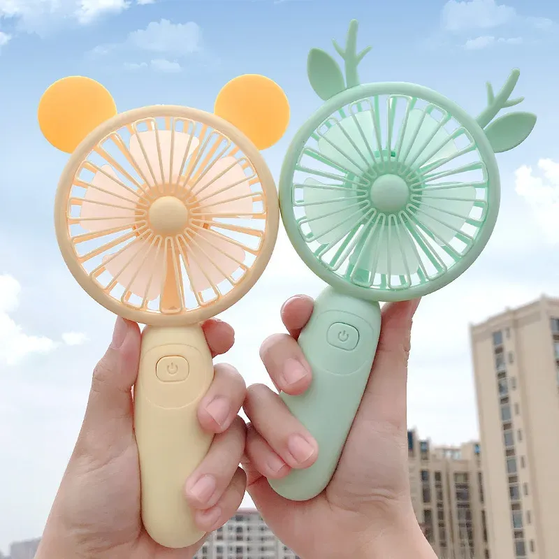 Party Favor Rechargeable Hand Held Mini Fan USB Office Outdoor small electric fans Portable Travel Appliances Air Cooler by sea T9I002266