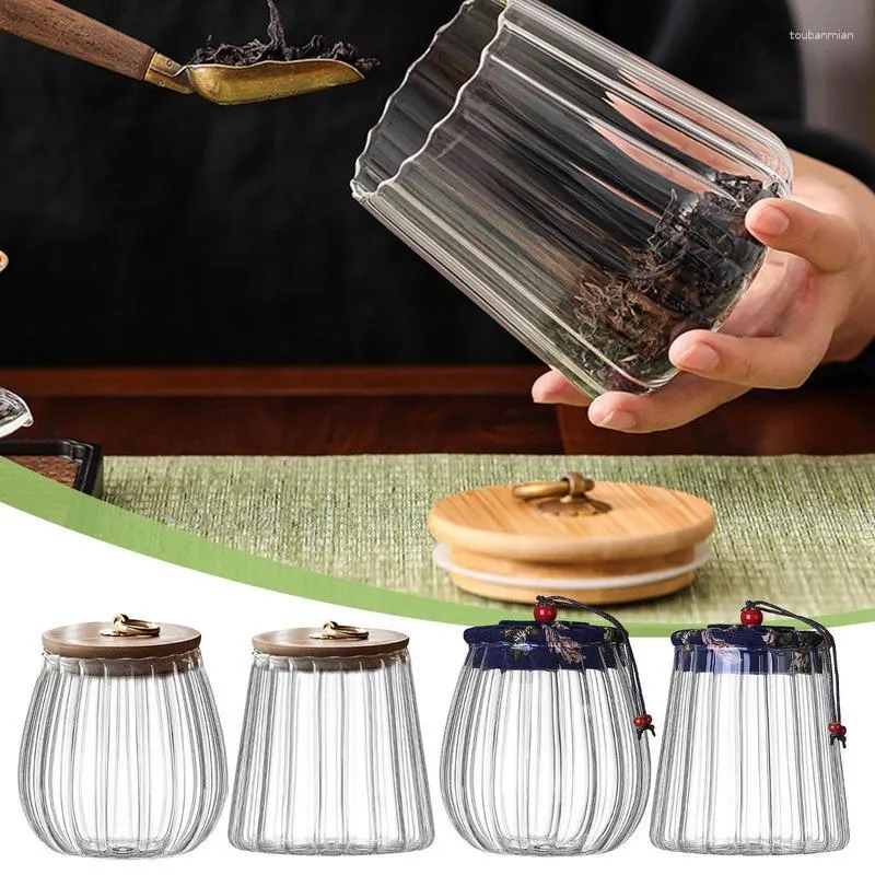 Storage Bottles Glass Jar Candies Can Coffee Kitchen Food Seasoning For Honey Jelly