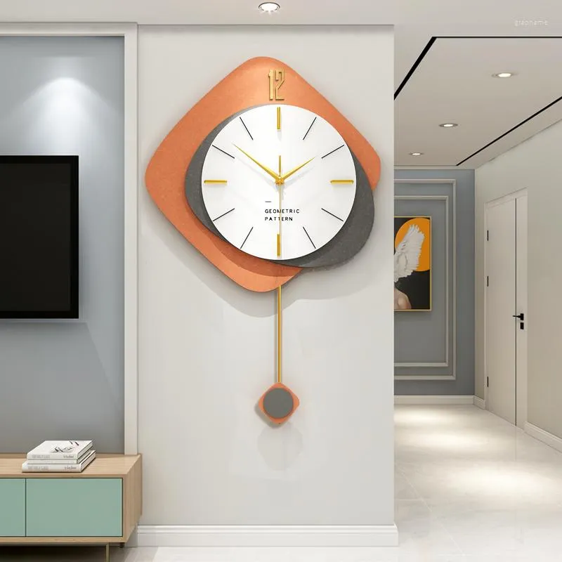 Wall Clocks Silent Large Format Clock Modern Digital Luxury Kitchen Stylish Pendulum Relojes Pared Home Decoration XY50WC