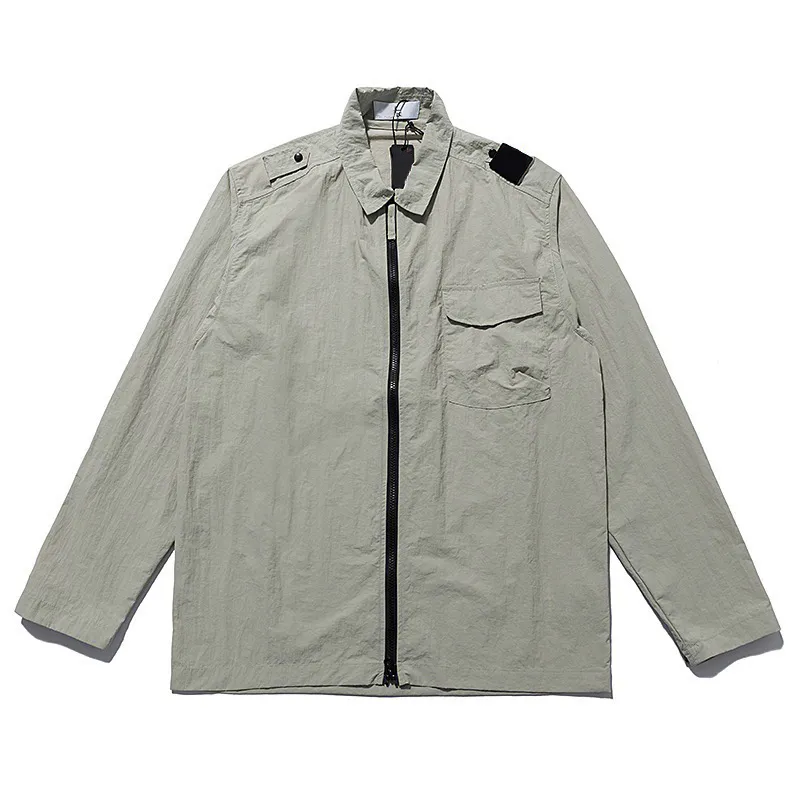 TOPSTONEY 2023 Giacca casual riflettente in nylon metallico primavera e autunno Giacca estiva sottile impermeabile ad asciugatura rapida 2831 #