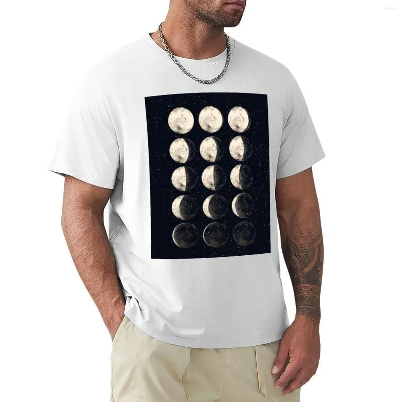 Pikétröja för män Moon Cycle T-shirt Grafisk T-shirt Estetiska kläder Långärmade skjortor
