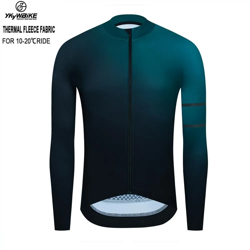 Pants Ykywbike Winter Men Cycling Jacket Thermal Fleece Long Sleeves Fleece Keep Warm Road Bike Tops Mtb Jersey Jackets