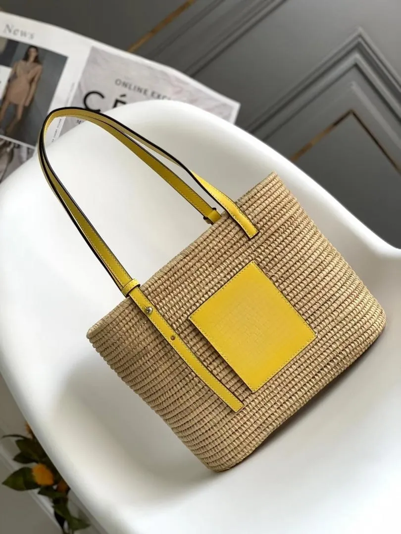 High-qualitydesigner the tote bags straw Shoulder Bags lady Large Capacity Busket Handbag Casual Summer Weaving Beach Bags handbag women 3 colors