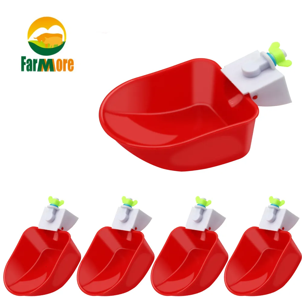 Other Pet Supplies 5Pcs Goose Duck Automatic Drinking Bowl Chicken Water Cup Waterer Farm Poultry Bowls Dispenser 230706