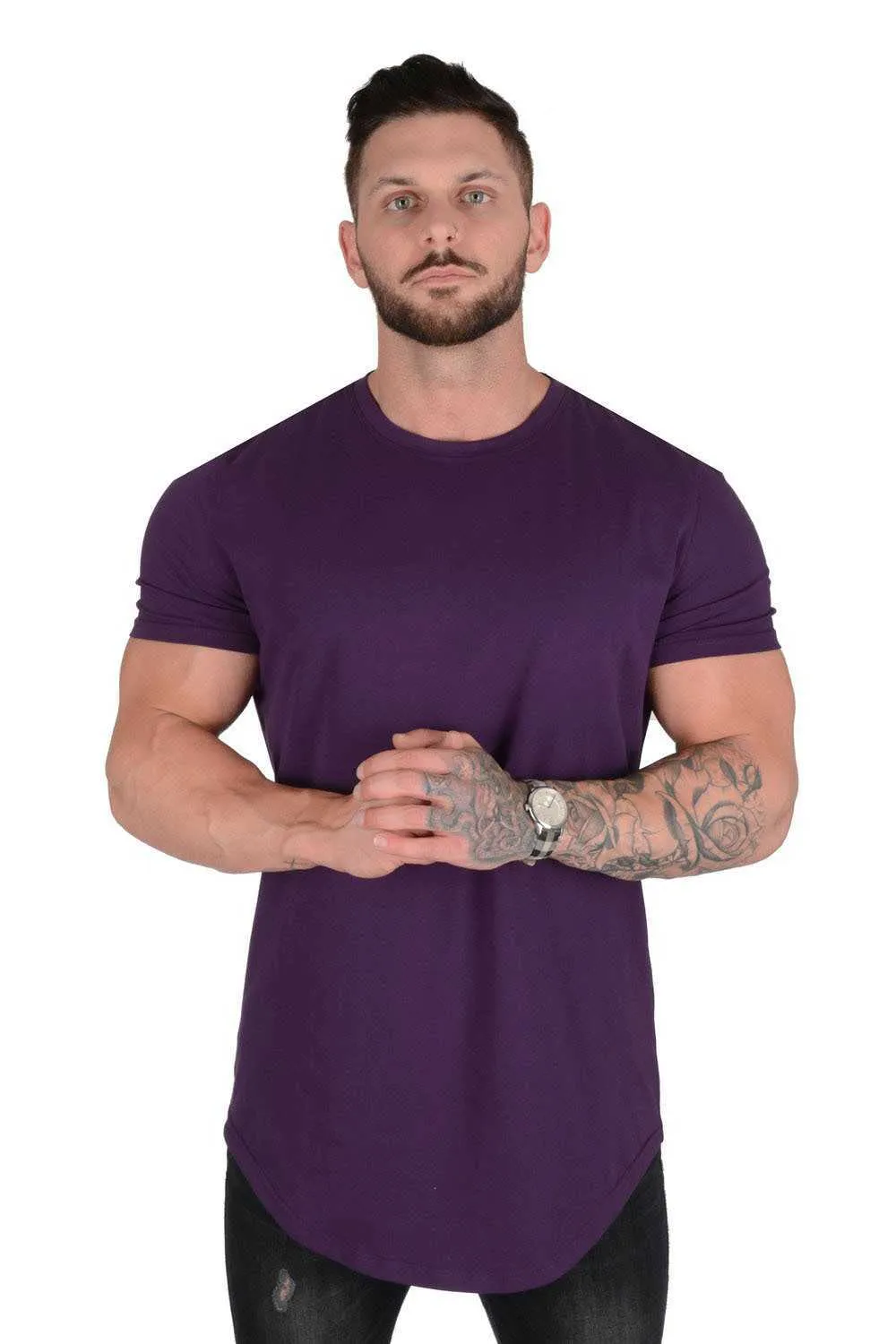 Paquete de 5 camisetas de manga corta, con cuello redondo y de secado  rápido para hombre, camisetas deportivas para correr, entrenar o ir al  gimnasio