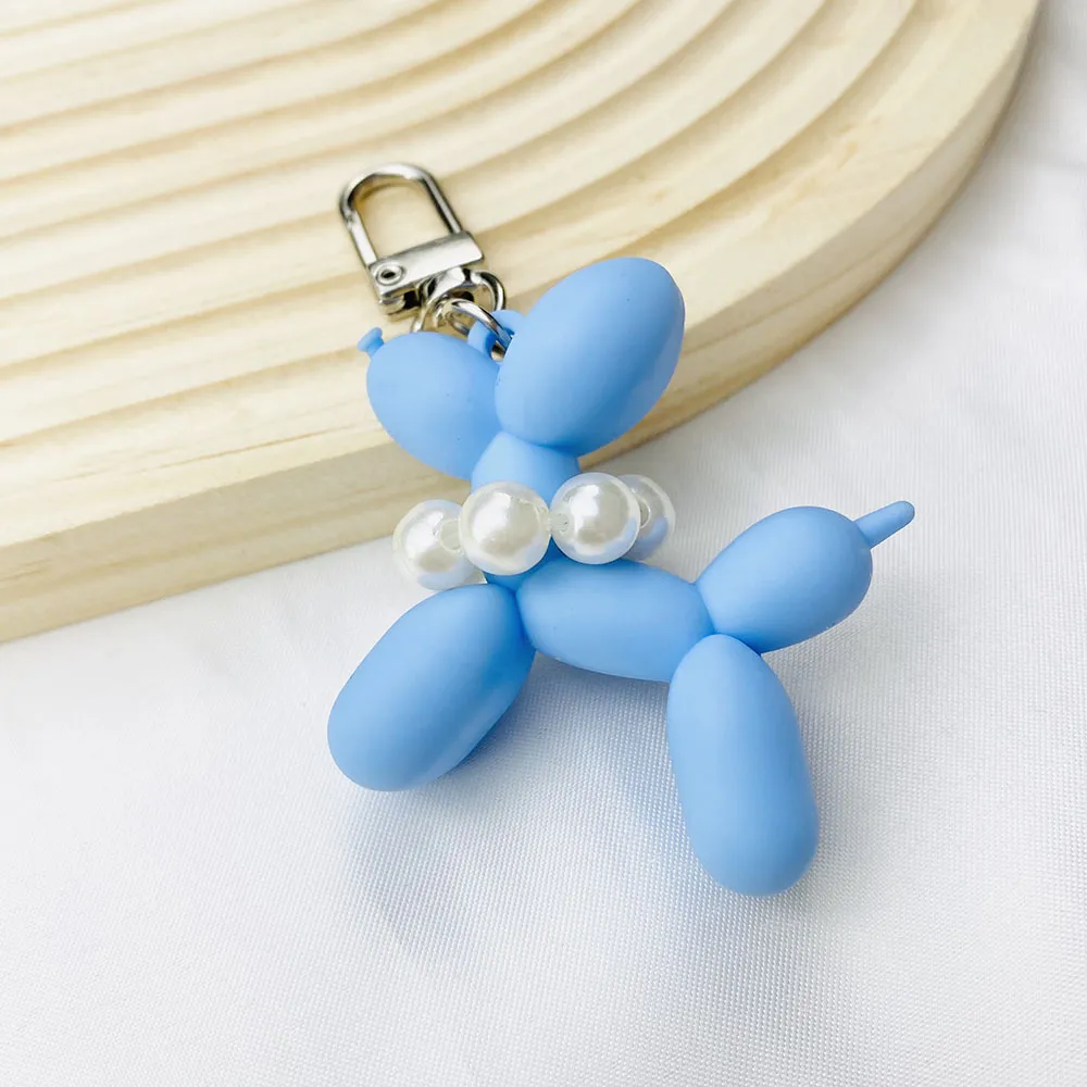 Creative Pearl Balloon Dog Cartoon Keychain Pendant Cute Bubble Dog Animal PVC Keychain Jewelry Accessories Gift