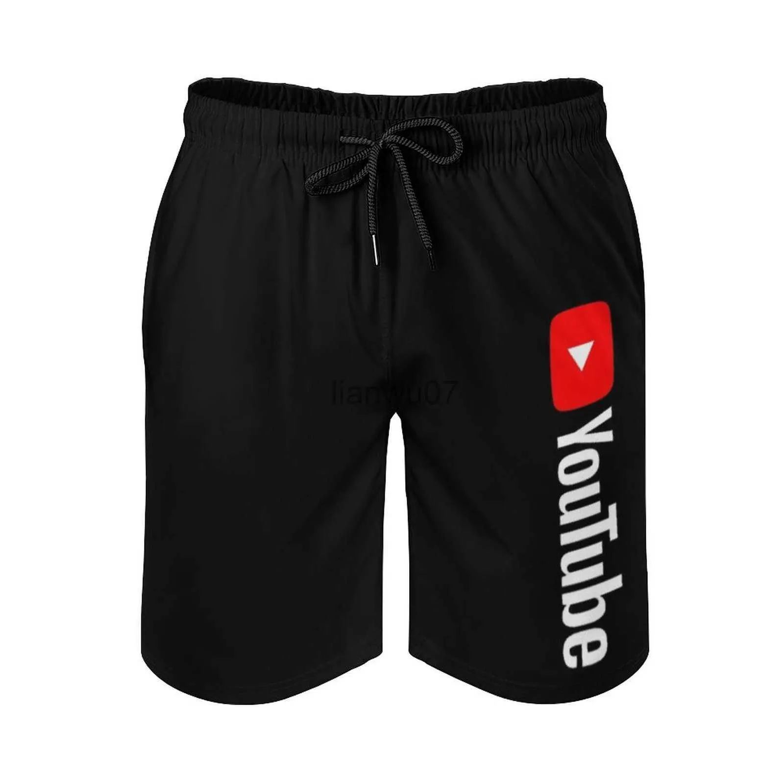 Roupa de banho masculina Youtube Secagem rápida verão Mens Beach Board Shorts para homem Calças de ginástica Shorts Youtube Engraçado Bonito Legal Tumblr Youtubers J230707