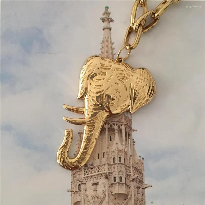 Choker Bohemia Feminist Gold Color Plating Elephant Pendant Long Necklace For Women Girl Statement Jewelry High Quality Gorgeous