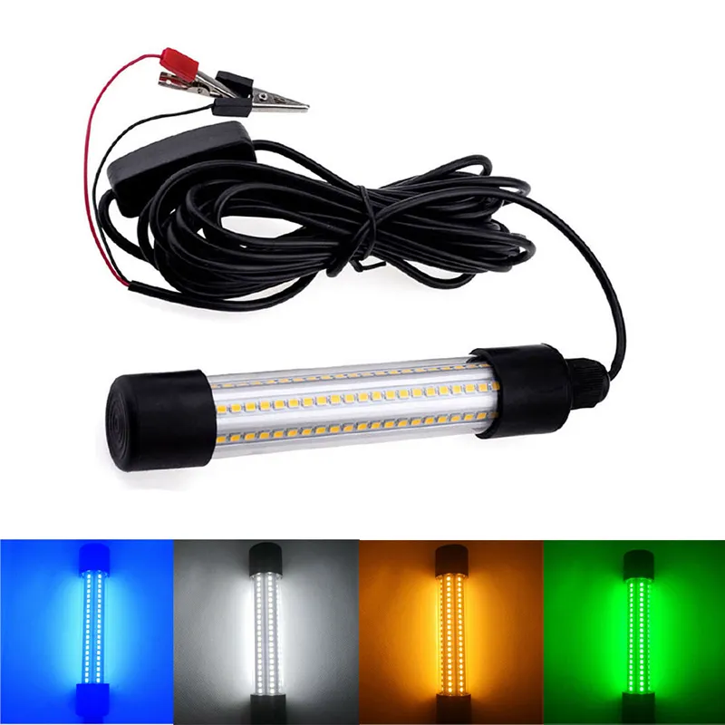 12-24V 13W LED 수중 낚시 라이트 1200lm Deep Drop 수중 물고기 미끼 미끼 파인더 램프 오징어 흰색/녹색/파란색을 유치합니다.