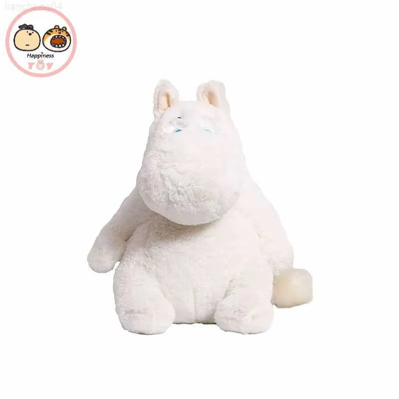 Doldurulmuş Peluş Hayvanlar Sıcak Satış Kawaii Oturan Beyaz Hippo Dolgulu Bebek Süper Yumuşak Sevimli Hayvan Peluş Oyuncak Yaratıcı Çocukların Doğum Günü Noel Hediyesi L230707