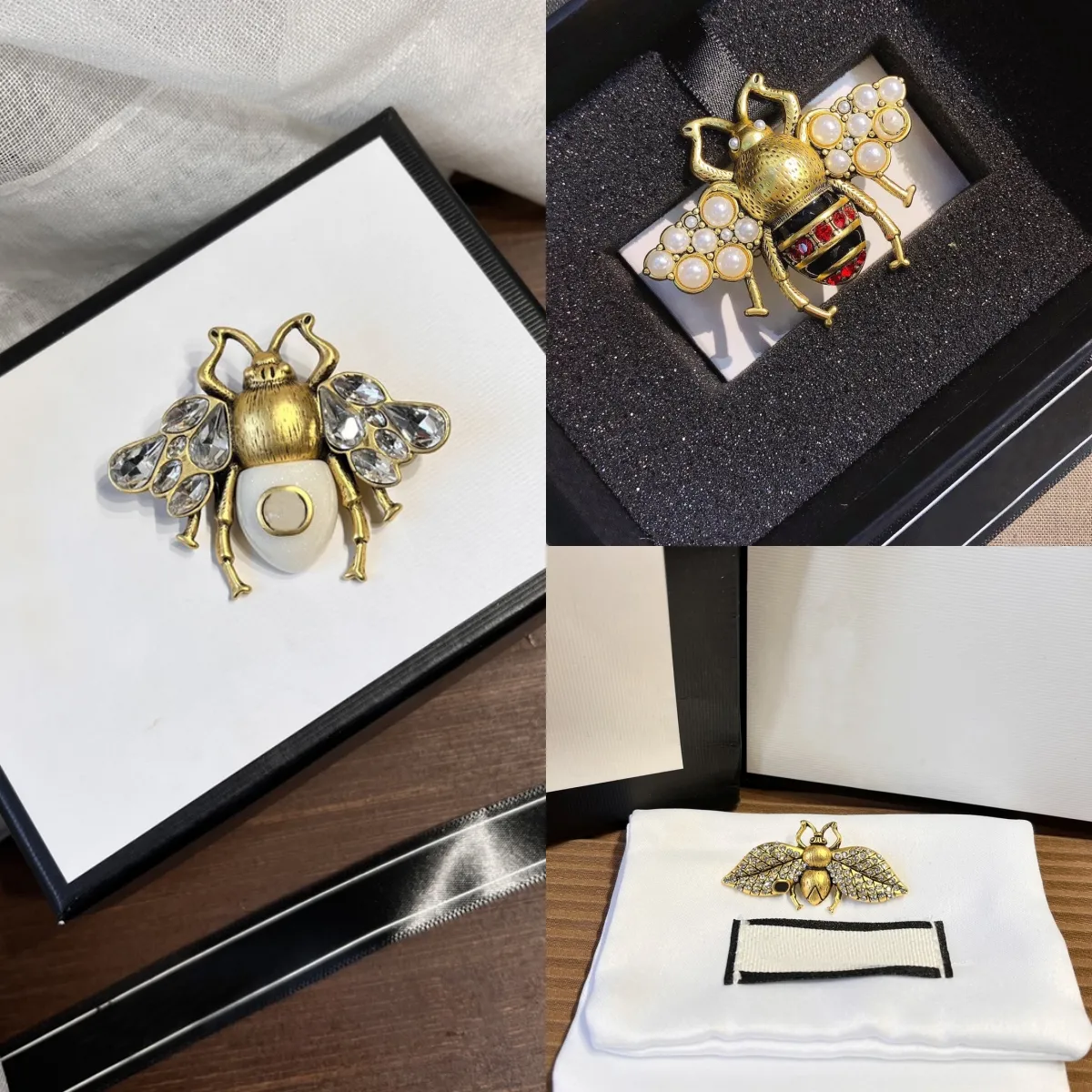 Designer Bee Brooches with Brand logo Luxury Designer Fashion Charm Pins Brooches Brass Material No Fading Small Bee Brooch Male Female Same Style Y23182