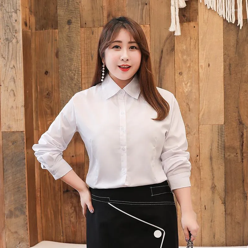 Women's Blouses 2023 Women Spring Autumn Plus Size White Business Formal Suit Shirt Blouse Top Uniform Lady Office Wear 10XL