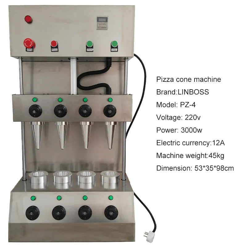 Máquina para hacer conos de Pizza comercial LINBOSS Hot stelling, horno para conos de Pizza, forma de paraguas