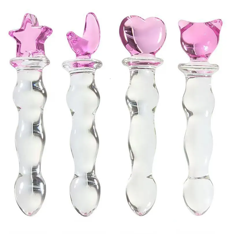 Adult Toys Crystal Glass Anal Plug Vaginal Anus Beads Butt Sexual Toy Dildo for Massage Masturbation Sex Men Women 230706