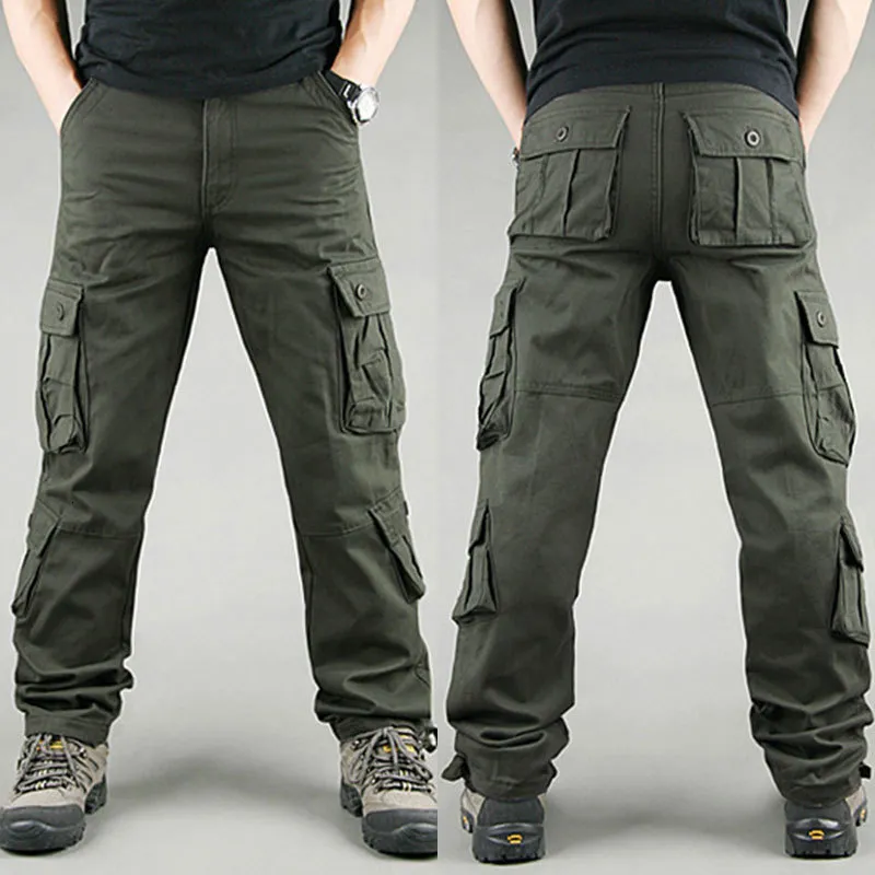 Herren Hosen Männer Armee Cargo Hosen Militär 8 Taschen Overalls Männlich Volle Lange Pents Arbeiter Plus 4XL Casual 230706