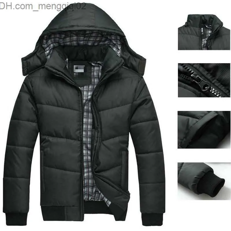 Daunenparkas für Herren, Winterjacke, dick, warm halten, thermische Entspannung, gerippter Langarm-Mantel, Parka, Herren, Outdoor-Kapuzenpullover, abnehmbare Jacken, Parka Z230711