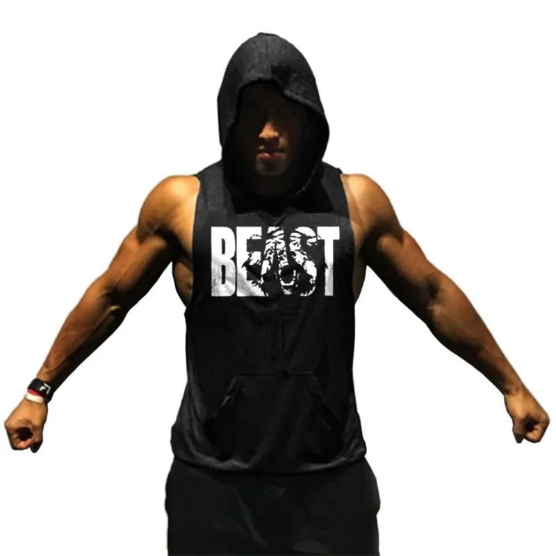 Gym tank cheap top hoodie