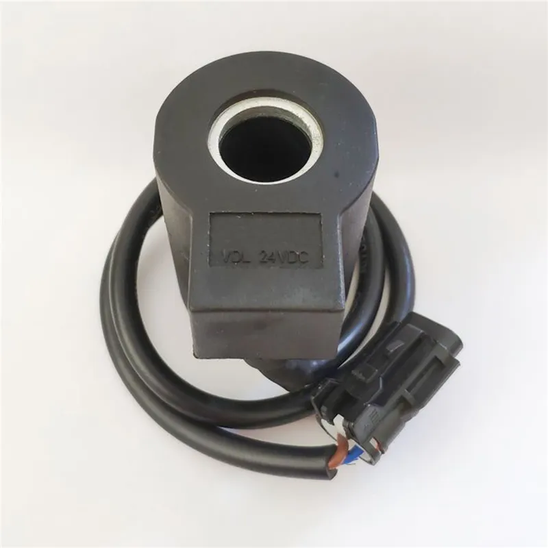 Solenoid Valve Coil 24V Fit Excavator R200 R200-5 R210-5 Contruction Machinery Heavy Equipment