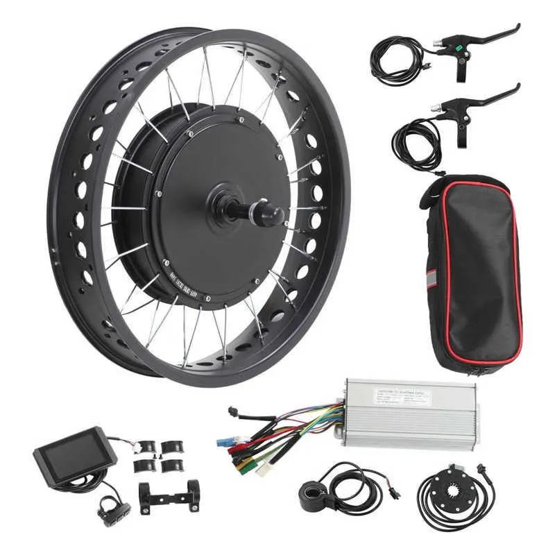 Lumières 20 pouces 48V 1500W 72V 3000W Snow Electric Bicycle Kit Conversion Kit de moteur de moyeu sans balais arrière pour le kit de moteur à vélo électrique