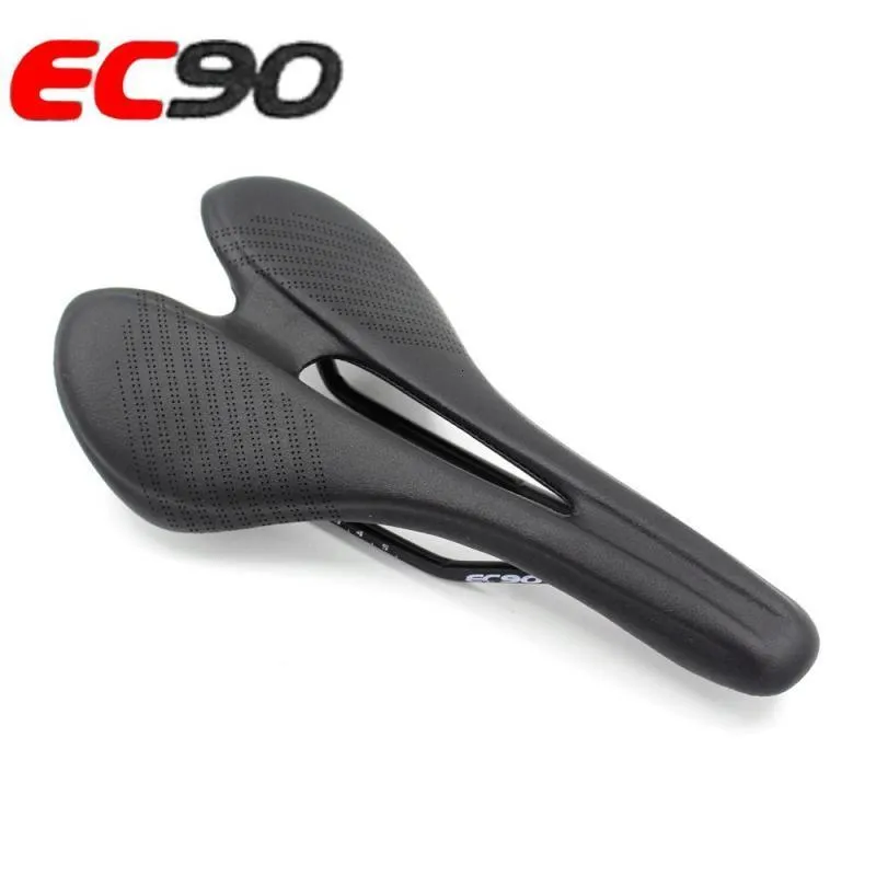 Siodełka rowerowe EC90 Hollow Oddychające siodełko rowerowe Komfort Road Mountain Seat Poduszka rowerowa Skóra 230706