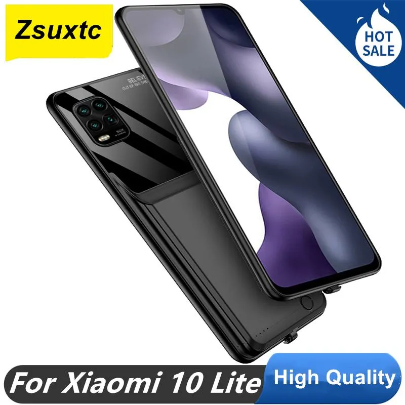 Byxor 10000 mAh för Xiaomi Mi 10 Lite Battery Case Mi 10 Lite Power Bank Smart för Xiaomi 10 Lite Battery Charger Case