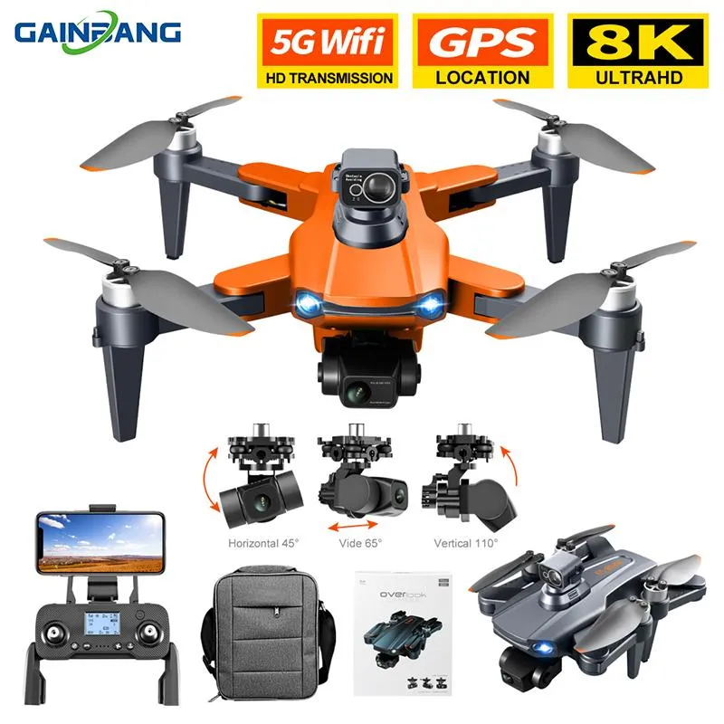 드론 RG106 Pro GPS 드론 8K HD 듀얼 카메라 FPV Profesional Aerial Photography 3 축 짐발 브러시리스 모터 헬리콥터 RC 쿼드 콥터