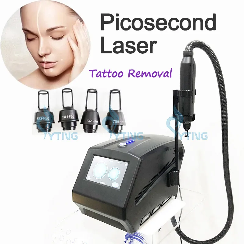 Tragbare Laser Pico Pikosekunden Tattoo Entfernung Gerät Pigmentierung Laser Augenbraue Tattoo Entfernung Sommersprossen Behandlung Hollyhood Peel Maschine