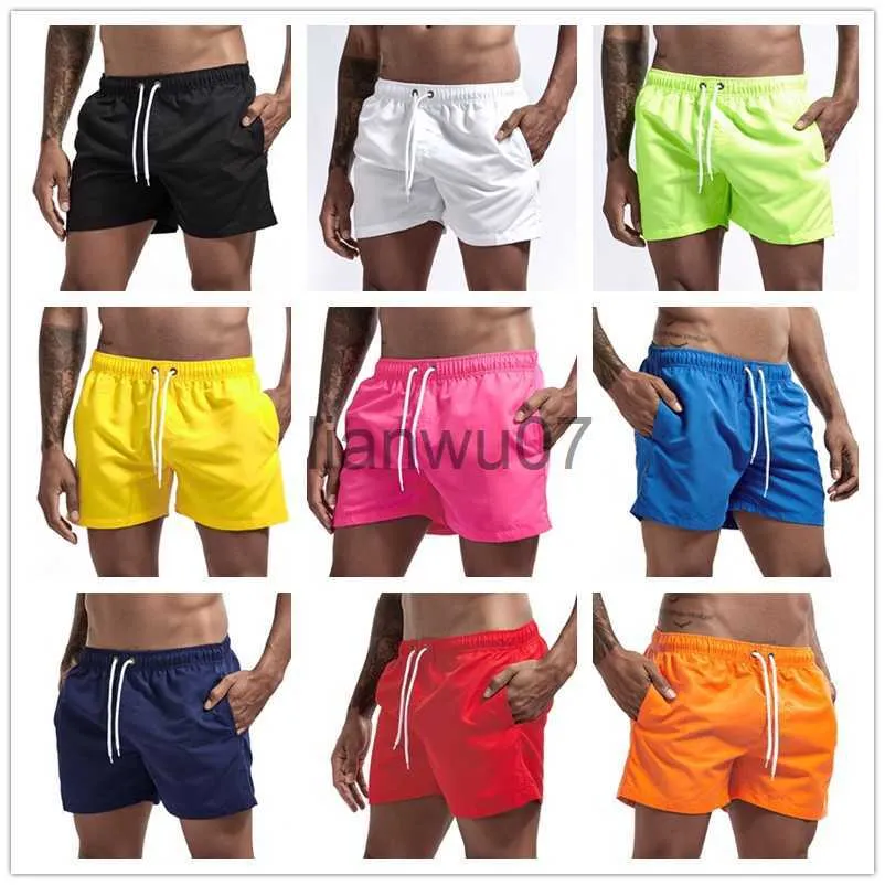 Herren Bademode Sommer Bademode Herren Badeshorts Herren Badehose Soild Badeanzug Mann Strandkleidung Surfbrett Badeanzug Badeshorts Polyester J230707