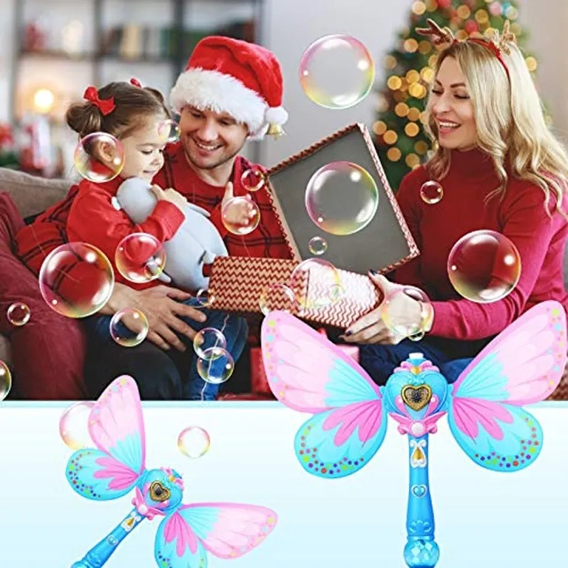 Machine à Bulles Baguette Magique Avec Lumière Et Musique - Jouet Souffleur à Bulles Pour Enfants - Idéal Fêtes Et Plein Air