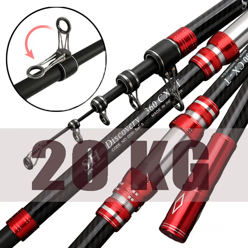 Telescopic 20 30lb Boat Rod Travel Spinning Power, 50 250g Throwing, Carbon Baitcasting  Rod Available In 2.7/3.0/ 3.6/4.2/5m Lengths Model: 230706 From Zhong07,  $30.87