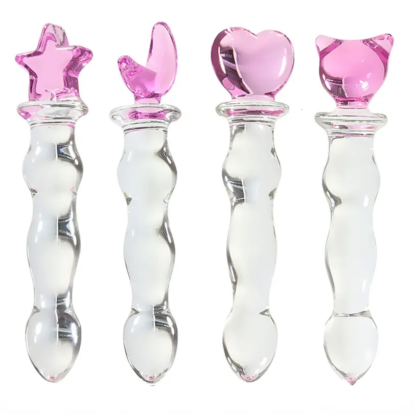 Vuxenleksaker Love fairy stick Kristallglas Dildo Penis Pärlor Analplugg Rumpa Sex För Man Kvinna Par Vaginal Och Stimulering 230706