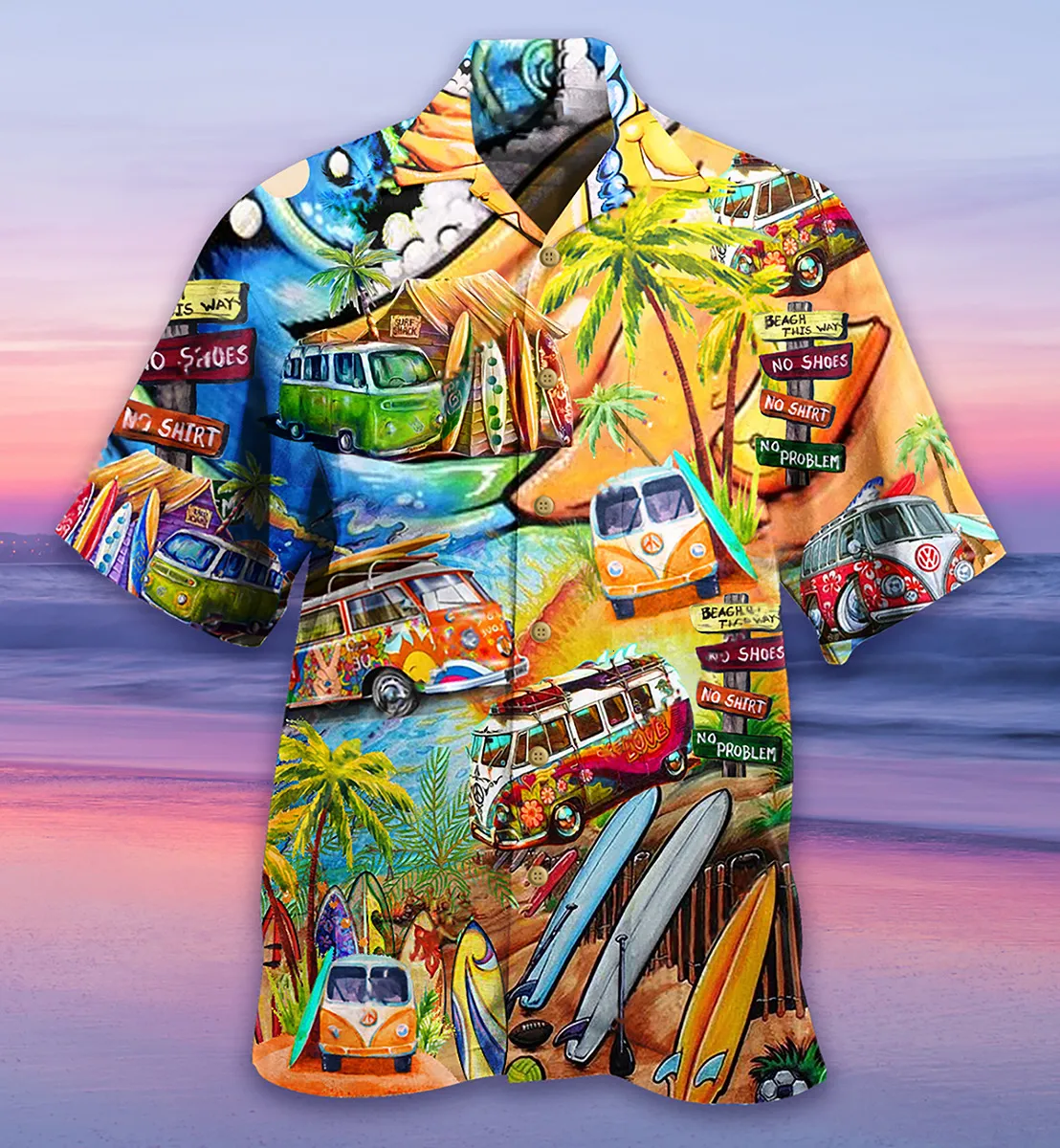 Summer Truck Print Mens Fun Dress Shirts Cartoon Funny Hawaiian Style Top  Tee For Beach Vacation And Streetwear Men Clothing 230707 From Yujia04,  $11.95