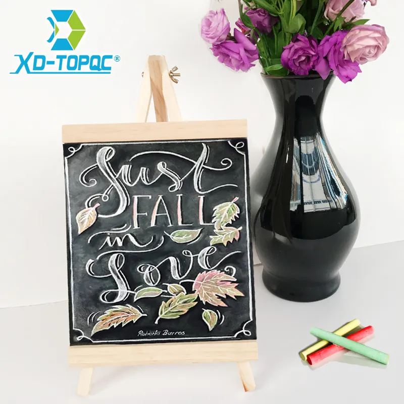 XINDI 20 * 36 cm MDF Bureau Bulletin Tableau Noir Pin Bois Chevalet Chalk Board Enfants En Bois Message Chalkboard Dessin Planches BB72 230706