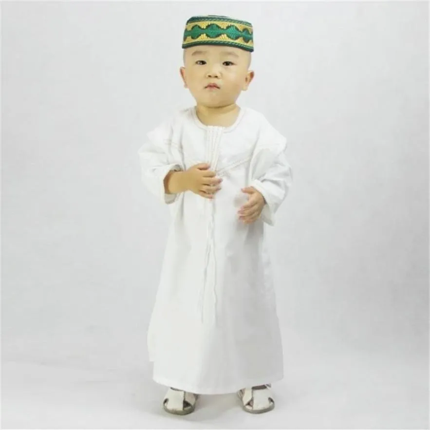Jubba Thobe Garçons Islamique Vêtements Enfants Musulman Thobe Arabe Abaya Robes pour Bébé Garçon Kaftan Islam Enfant Vêtements Toddler 1-3 Years257c