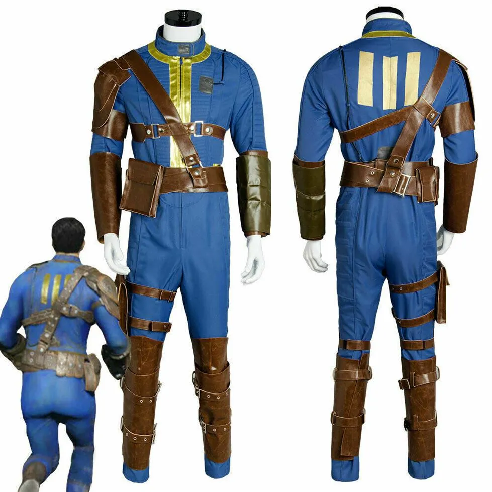 FO Nate Cosplay Kostuum Vault #111 Jumpsuit Uniform Sole Survivor Suit285S