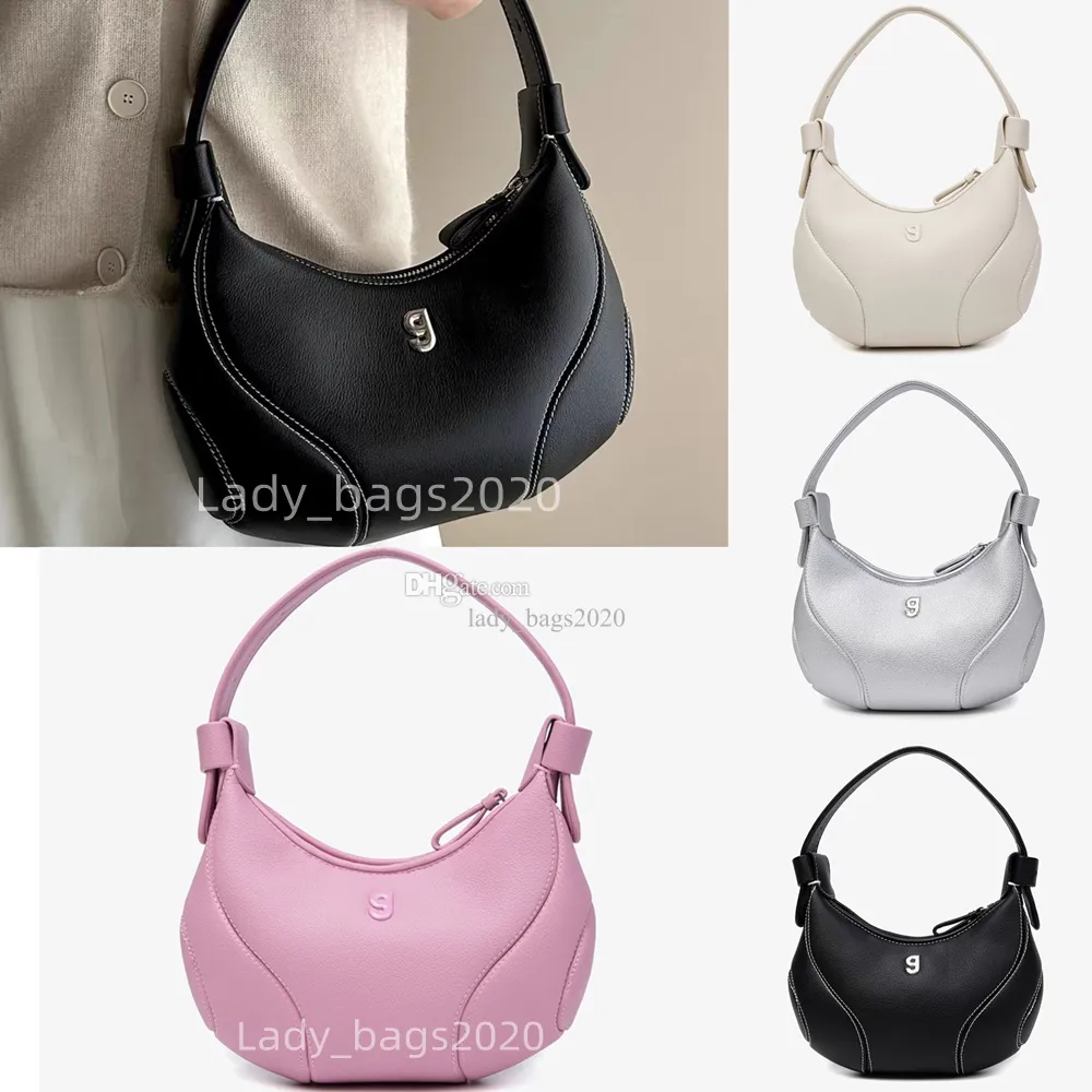 KUNOGIGI Baseballväska Guno Gigi Stor underarm Kvinnor Crescent Axelväska Crossbody Handväska Kvinnor Half Moon axillär Äkta Läder Lyx Clutch Designerväska